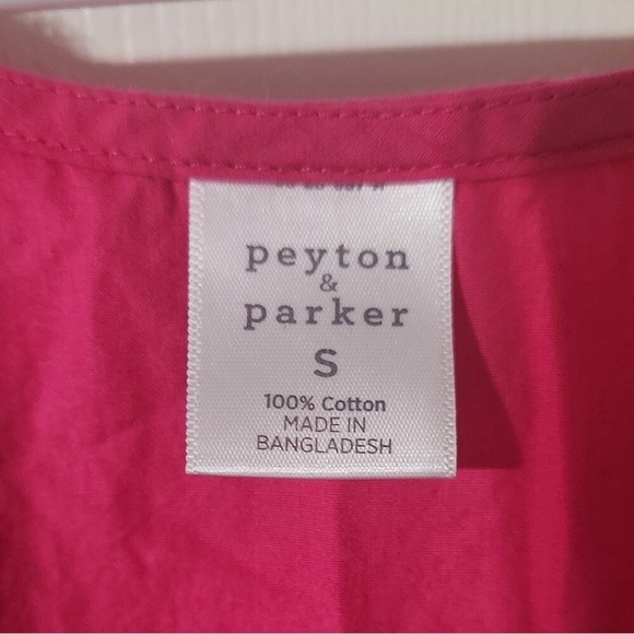 Peyton & Parker Pink Ruched Tiered Maxi Sundress with Scoop Neck, Small - Picture 2 of 3